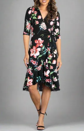 Flirty Flounce Wrap Dress